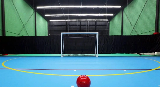 Indoor football pitch at SPSA Dubai Investment Park