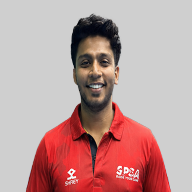 Saliq, cricket coach at SPSA Dubai and ICC Coaching Foundation certified