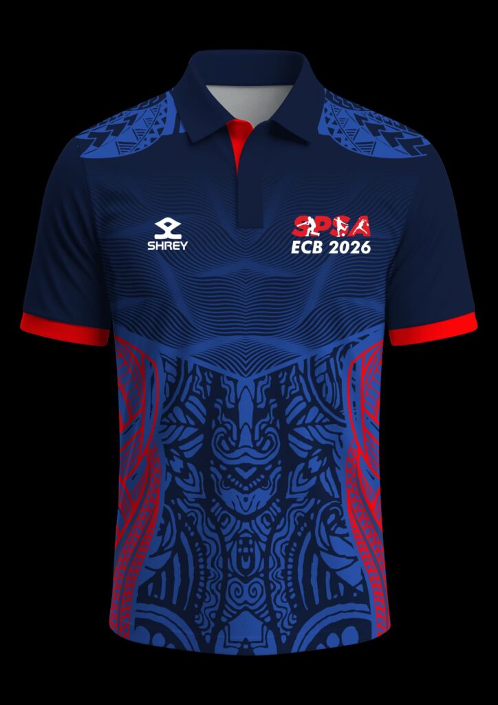 SPSA's ECB league jersey from Shrey Sports - front view