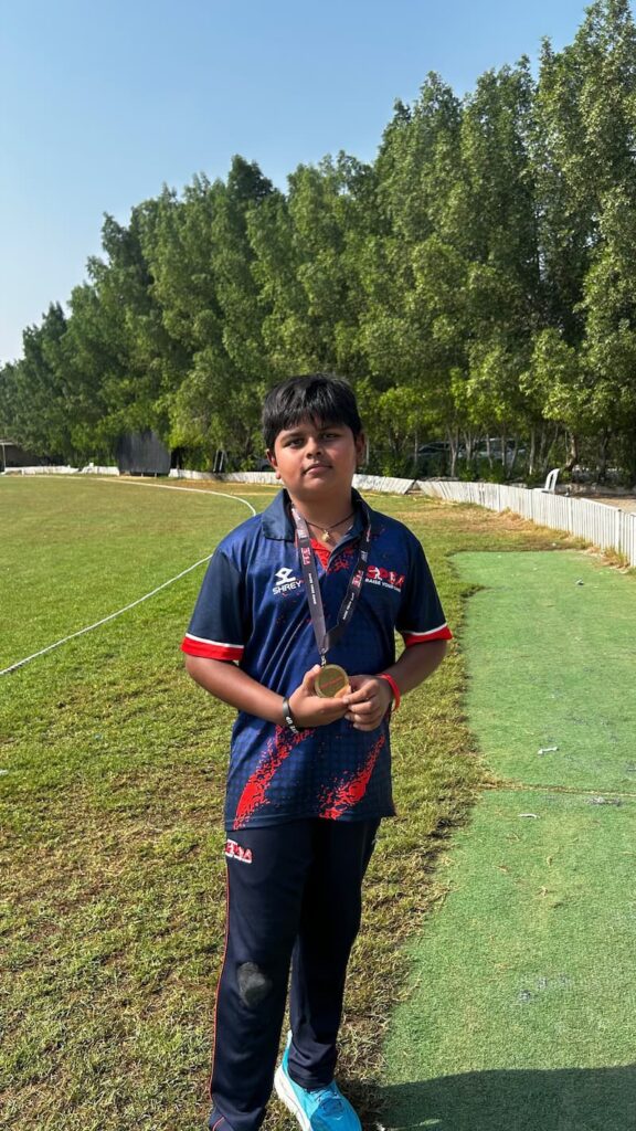 SPSA Ajman U12 fielder at MCC 2 Ajman