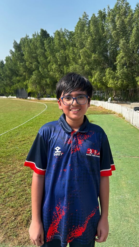 SPSA Ajman U12 batter at MCC 2 Ajman