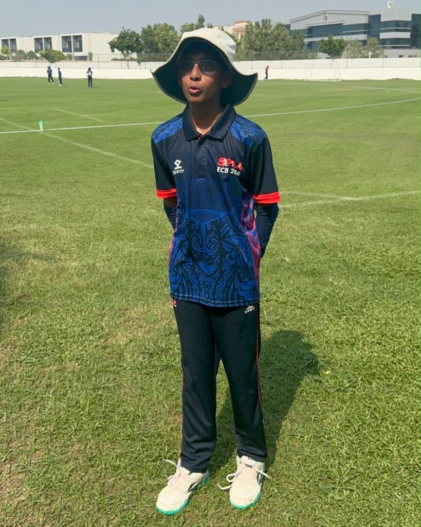 SPSA Avengers U12 bowler at Deira International School